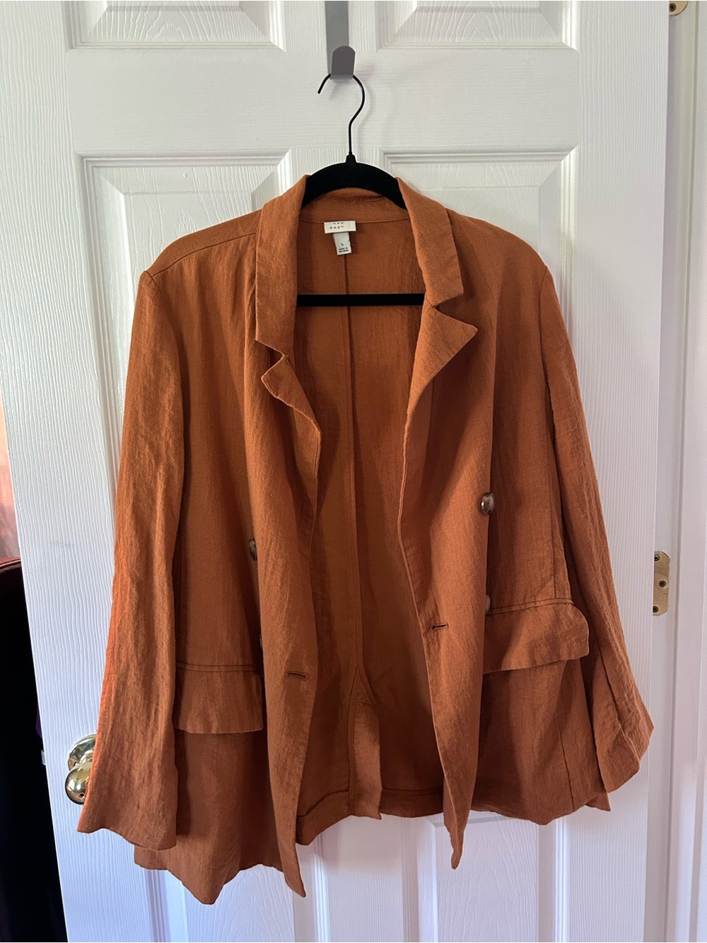 a new day Rust Open-Front Blazer